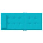 vidaXL Coussins de chaise à dossier haut lot de 6 turquoise