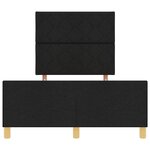 vidaXL Cadre de lit avec tête de lit Noir 120 x 190 cm tissu