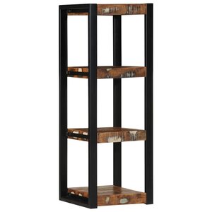 vidaXL Étagère murale multicolore 35x35x100cm bois massif récupération