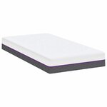 vidaXL Matelas Blanc  Gris 80 x 160 cm Mousse