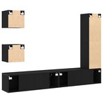 vidaXL Ensemble de meubles TV 6 Pièces Chêne noir 160 x 30 x 30.5 cm
