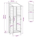 vidaXL Abri de jardin avec toit Naturel 59 5 x 56 x 176 5 cm