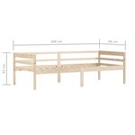 vidaXL Cadre de lit bois de pin massif 90x200 cm