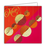 Carte Joyeux Noël avec Enveloppe Blanche 15x15cm