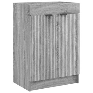 vidaXL Armoire sous évier de salle de bain Sonoma gris
