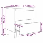 vidaXL Armoire de lit avec tiroir Chêne artisanal 40 x 35 x 50 cm
