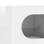 vidaXL Meuble TV Blanc brillant 60 x 35 x 40 cm Bois d'ingénierie