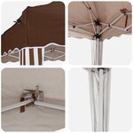 vidaXL Tente de fête pop-up 575 x 290 x 245 cm Marron