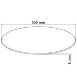 vidaXL Dessus de table rond Verre trempé 500 mm