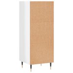 vidaXL Buffet blanc brillant 34 5x32 5x90 cm bois d'ingénierie