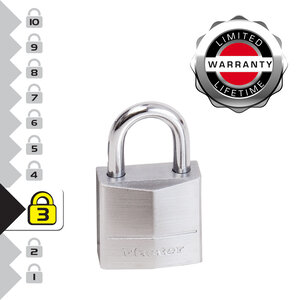 629EURQ Pack de 4 Cadenas Marins avec Clés Gris 3 4 x 2 x 1 cm