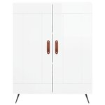 vidaXL Buffet Blanc brillant 69 5x34x90 cm Bois d'ingénierie