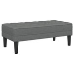 vidaXL banc Gris foncé 113 x 57 x 39 cm tissu