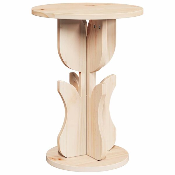vidaXL Table basse Naturel 39 5 x 39 5 x 53 5 cm Bois massif en pin