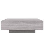 vidaXL Table basse avec lumières LED sonoma gris 100x100x31 cm