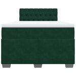 vidaXL Sommier à lattes de lit et matelas Vert foncé 120x200cm Velours