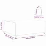 vidaXL Housse pour mobilier d'extérieur Noir 300 x 250 x 70 cm 600D
