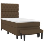 vidaXL Sommier à lattes de lit avec matelas Marron foncé 80x200 cm