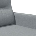 vidaXL Canapé à 2 places Gris clair 120 cm Tissu