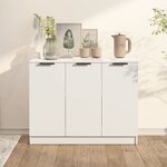 vidaXL Buffet Blanc 90 5x30x70 cm Bois d'ingénierie