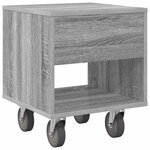 vidaXL Table de chevet Gris Sonoma 40 5 x 40 x 48 cm Bois d'ingénierie