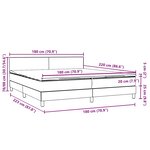 vidaXL Sommier à lattes de lit et matelas vert foncé 180x220cm velours