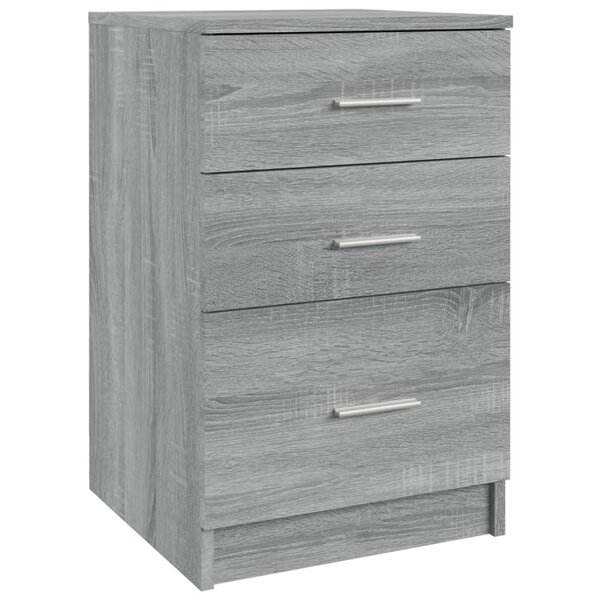 vidaXL Table de chevet Sonoma gris 40x40x63 cm Bois d'ingénierie