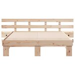 vidaXL Cadre de lit avec tiroir Marron 150 x 200 cm Bois massif en pin