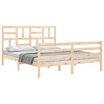 vidaXL Cadre de lit sans matelas 160x200 cm bois massif