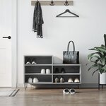 vidaXL Armoire à chaussures Sonoma gris 102x36x60 cm Bois d'ingénierie
