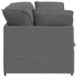 vidaXL Canapé modulaire avec coussins en tissu gris foncé