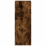 vidaXL Bibliothèque empilable chêne fumé 30x30x80 cm bois d'ingénierie