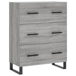 vidaXL Buffet haut Sonoma gris 69 5x34x180 cm Bois d'ingénierie