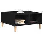 vidaXL Table basse Chêne noir 60 x 60 x 30 cm Bois d'ingénierie
