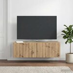 vidaXL Meuble TV mural 98 x 41 x 30 cm Chêne artisanal