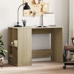 vidaXL Bureau chêne sonoma 102x50x75 cm bois d'ingénierie