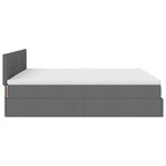 VidaXL Cadre de lit ottoman avec matelas gris foncé 160x200cm tissu