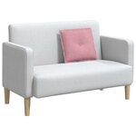 vidaXL Coussin de Dos Rose 50 x 45 cm Tissu en velours côtelé