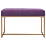 Banc banquette 80 x 36 x 45 cm velours violet 02_0010833