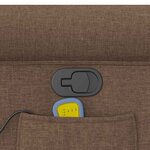vidaXL Fauteuil de massage inclinable Marron Tissu