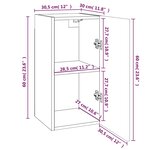 vidaXL Meubles TV Sonoma gris 30 5x30x60 cm Bois d'ingénierie