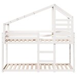 vidaXL Lit superposé sans matelas blanc 90x200 cm bois de pin massif