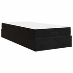 vidaXL Cadre de lit avec matelas Noir 100 x 200 cm Velours