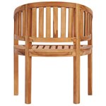 vidaXL Chaises en forme de banane lot de 2 Bois de teck solide