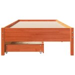 vidaXL Cadre de lit sans matelas cire marron 75x190 cm bois pin massif