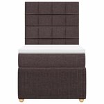 vidaXL Sommier à lattes de lit avec matelas Marron foncé 80x200 cm