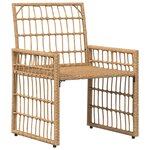 vidaXL Ensemble de meubles d'extérieur 3 Pièces Blanc Naturel et Crème