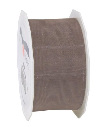 Organza sheer 25-m-rouleau 40 mm taupe