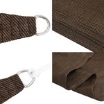 vidaXL Voile d'ombrage 160 g/m² Marron 5x5x6 m PEHD