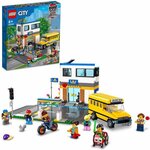 Lego 60329 city une journée d'école  jouet de construction bus  2 classes et plaques de route  set pour enfants +6 ans